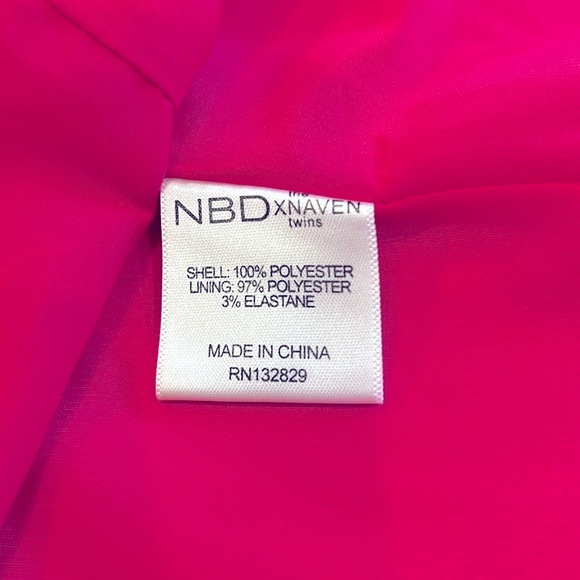 NBD the XNaven twins Hot Pink Fit and Flare Mini Dress. Back Zipper Lined. SM - Picture 9 of 14
